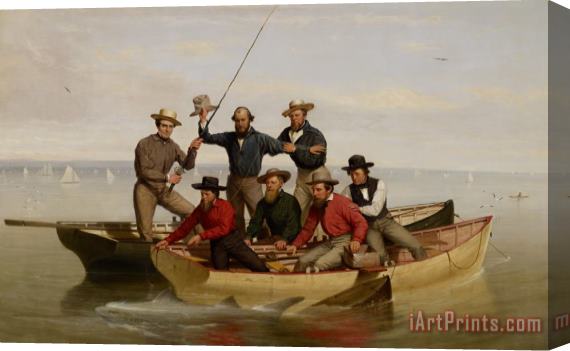 Junius Brutus Stearns A Fishing Party Off Long Island Stretched Canvas Painting / Canvas Art