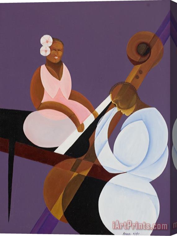 Kaaria Mucherera Lavender Jazz Stretched Canvas Painting / Canvas Art