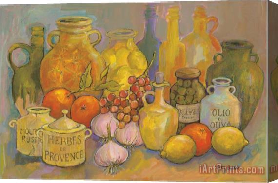 Karel Burrows Mediterranean Kitchen II Stretched Canvas Painting / Canvas Art