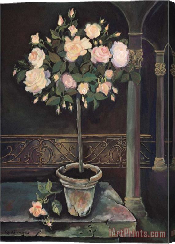 Karel Burrows Rose Topiary Stretched Canvas Painting / Canvas Art