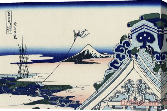Katsushika Hokusai Honganji Temple at Asakusa in The Eastern Capital Stretched Canvas Print / Canvas Art