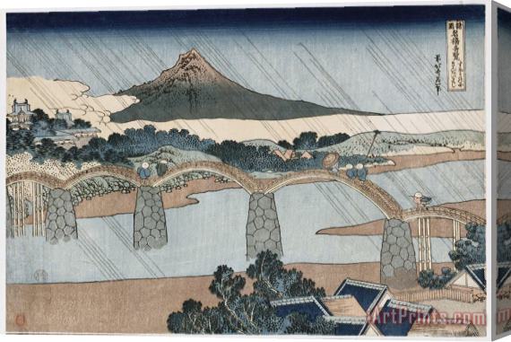 Katsushika Hokusai Kintai Bridge, Suo Province Stretched Canvas Print / Canvas Art