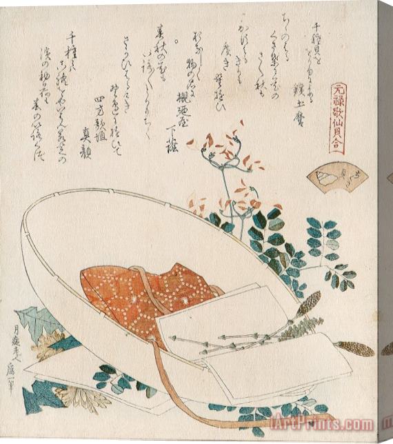 Katsushika Hokusai Myriad Grasses Shell (chigusagai) Stretched Canvas Print / Canvas Art
