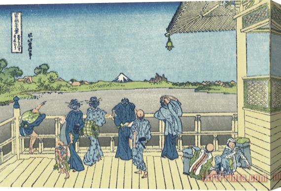 Katsushika Hokusai Sazai Hall of The Five Hundred Rakan Temple Stretched Canvas Print / Canvas Art