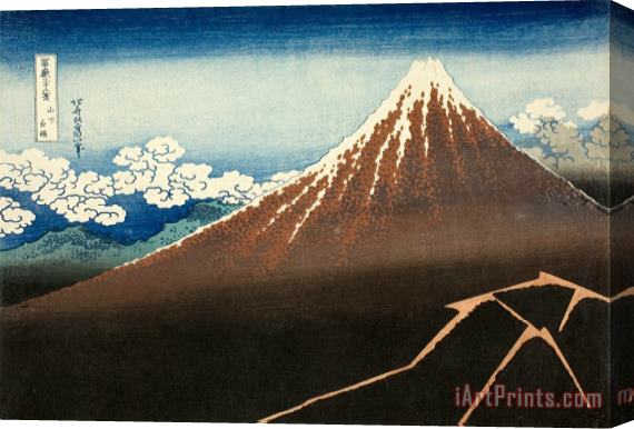 Katsushika Hokusai Shower Below The Summit Stretched Canvas Print / Canvas Art