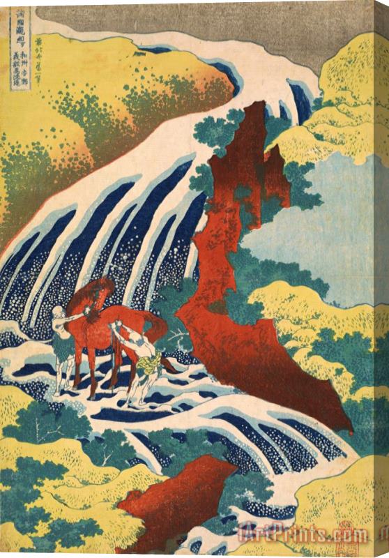 Katsushika Hokusai Yoshitsune Falls Stretched Canvas Print / Canvas Art