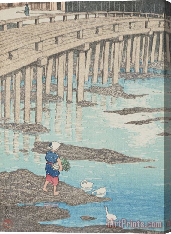 Kawase Hasui Gion Bridge (amakusa Honwatari Gion Bashi), From The Series Selected Landscapes (fukei Senshu) Stretched Canvas Painting / Canvas Art
