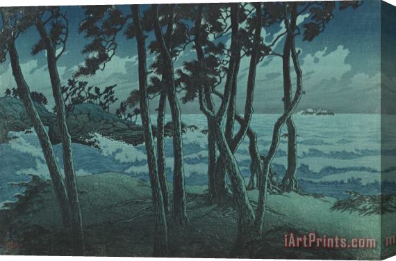 Kawase Hasui Hinomisaki in The Moonlight (izumo Hinomisaki), From The Series Souvenirs of Travels, Third Series (tabi Miyage, Dai San Shu) Stretched Canvas Print / Canvas Art