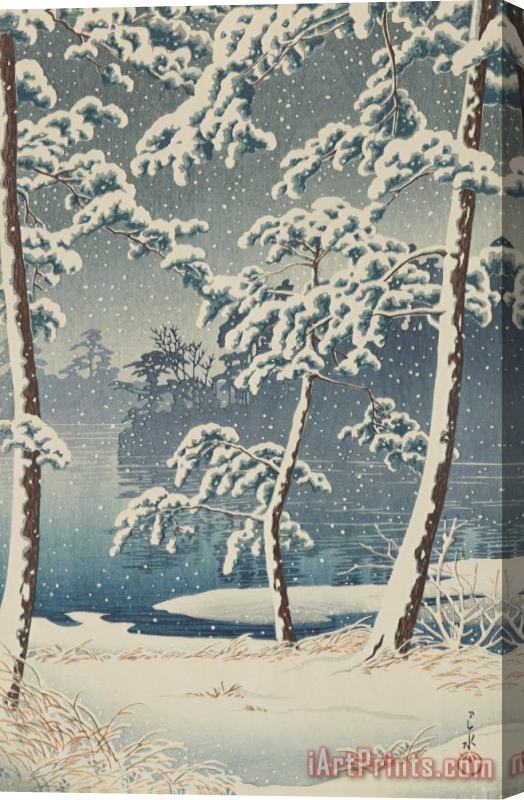 Kawase Hasui Senzoku Pond in Snow (senzoku Ike) Stretched Canvas Print / Canvas Art