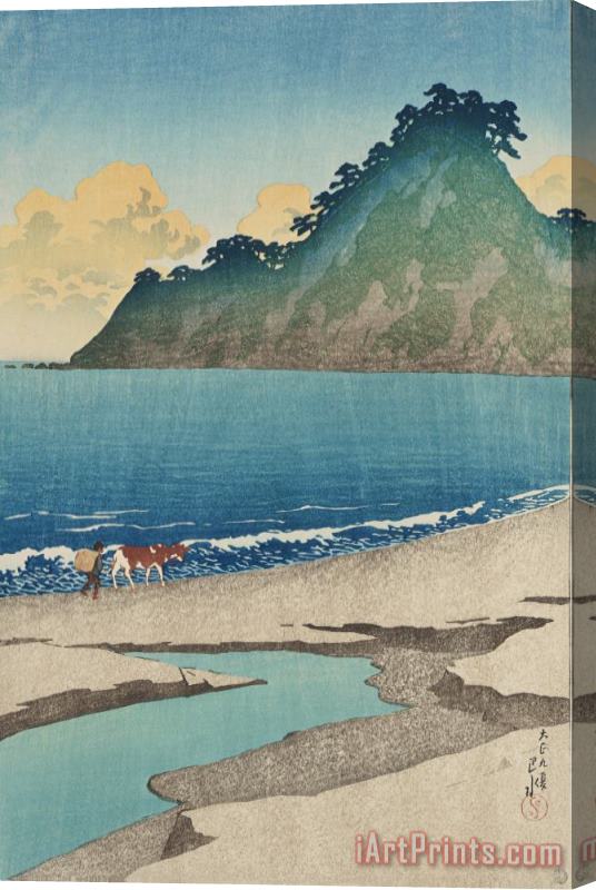 Kawase Hasui Summer Morning on Iwaino Beach (boshu, Iwaino Hama), From The Series Souvenirs of Travels, First Series (tabi Miyage, Dai Isshu) Stretched Canvas Painting / Canvas Art