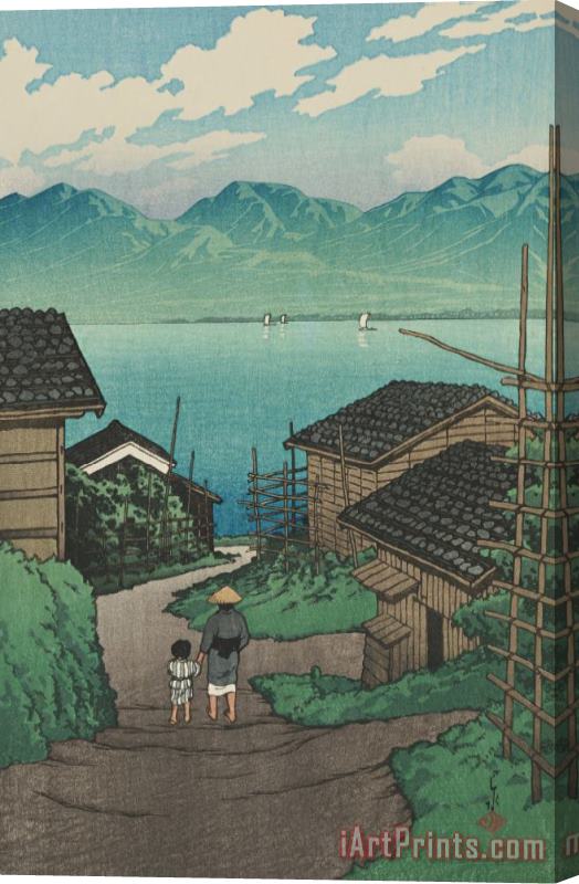 Kawase Hasui View of Lake Kamo, Sado (sado Kamo Mura), From The Series Souvenirs of Travels, Second Series (tabi Miyage, Dai Ni Shu) Stretched Canvas Painting / Canvas Art