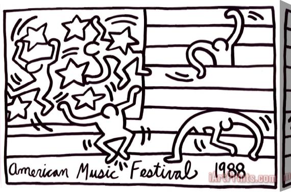 Keith Haring Disegno Per Il New York City Ballet Stretched Canvas Painting / Canvas Art