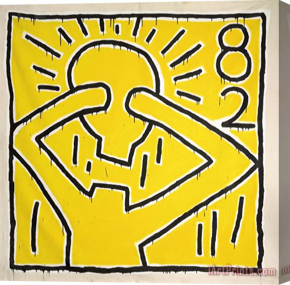 Keith Haring Foto Sotheby's, 1982 Stretched Canvas Print / Canvas Art