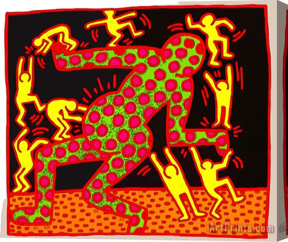 Keith Haring Pop Shop 16 Stretched Canvas Print / Canvas Art