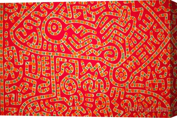 Keith Haring Pop Shop 18 Stretched Canvas Painting / Canvas Art
