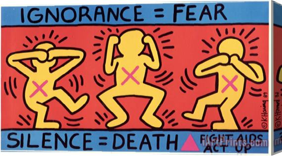Keith Haring Pop Shop 19 Stretched Canvas Print / Canvas Art