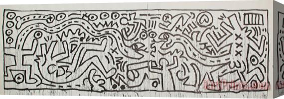 Keith Haring Pop Shop 6 Stretched Canvas Painting / Canvas Art