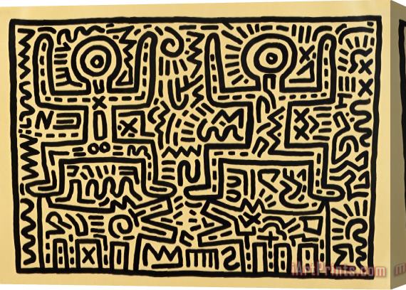 Keith Haring Pop Shop 7 Stretched Canvas Painting / Canvas Art