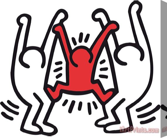 Keith Haring Pop Shop Family II Stretched Canvas Painting / Canvas Art