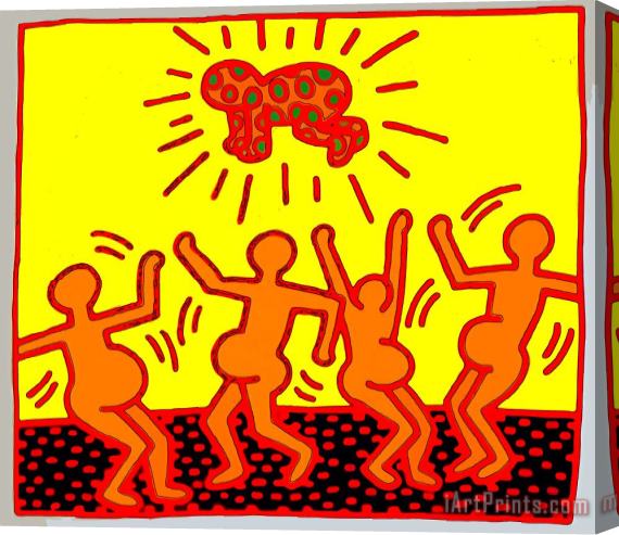 Keith Haring Pop Shop Radiant Baby II Stretched Canvas Painting / Canvas Art