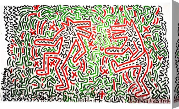 Keith Haring Untitled 1981 Stretched Canvas Painting / Canvas Art