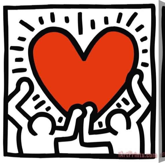 Keith Haring Untitled C 1988 Stretched Canvas Print / Canvas Art