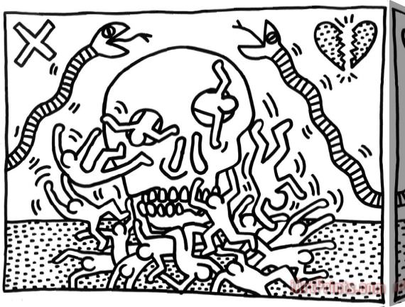Keith Haring Untitled Ii, 1988 Stretched Canvas Print / Canvas Art