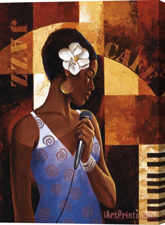 Keith Mallett Jazz-cafe Stretched Canvas Painting / Canvas Art