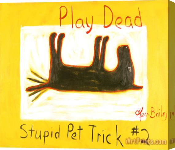 Ken Bailey Play Dead 2 Stretched Canvas Print / Canvas Art