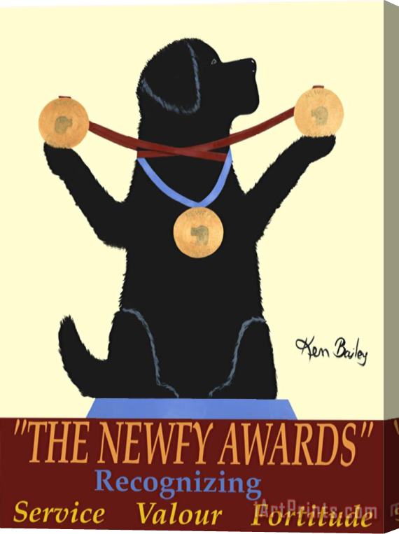 Ken Bailey The Newfy Awards Stretched Canvas Print / Canvas Art