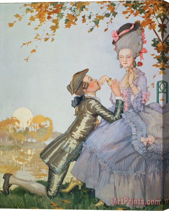 Konstantin Andreevic Somov First Love Stretched Canvas Print / Canvas Art