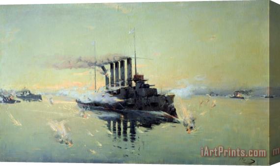Konstantin Veshchilov Fighting on July in the Yellow Sea Stretched Canvas Painting / Canvas Art