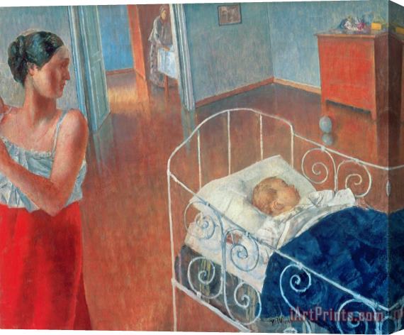 Kuzma Sergeevich Petrov-Vodkin Sleeping Child Stretched Canvas Print / Canvas Art