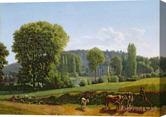Lancelot Theodore Turpin de Crisse Landscape with Animals Stretched Canvas Print / Canvas Art