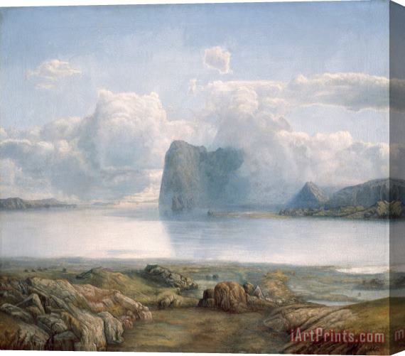 Lars Hertervig Island Borgoya Stretched Canvas Print / Canvas Art