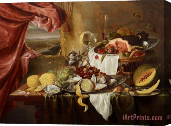 Laurens Craen Still Life with Imaginary View Stretched Canvas Print / Canvas Art