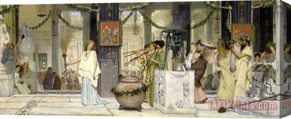 Lawrence Alma-tadema The Vintage Festival Stretched Canvas Print / Canvas Art