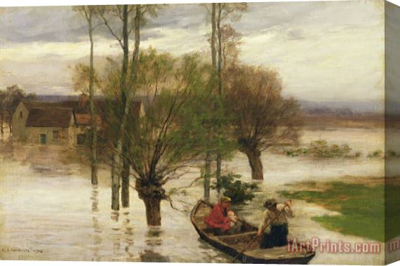 Leon Augustin Lhermitte A Flood Stretched Canvas Painting / Canvas Art