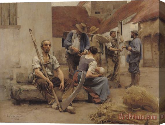 Leon Augustin Lhermitte Paying the Harvesters Stretched Canvas Painting / Canvas Art