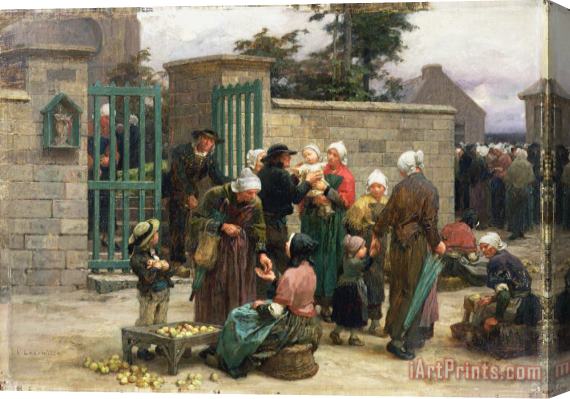 Leon Augustin Lhermitte Taking in Foundlings Stretched Canvas Painting / Canvas Art