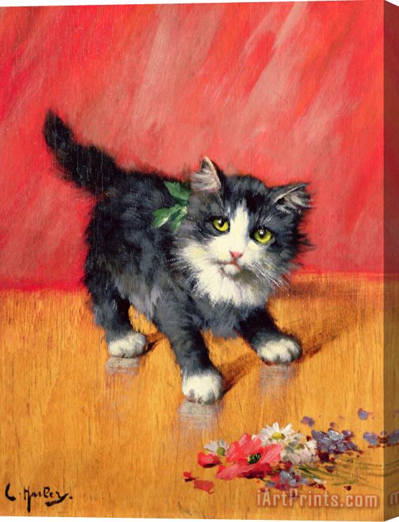 Leon-Charles Huber An Innocent Look Stretched Canvas Print / Canvas Art