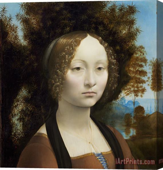 Leonardo da Vinci Ginevra De' Benci Stretched Canvas Print / Canvas Art