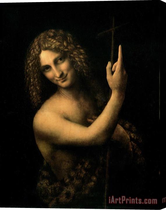 Leonardo da Vinci Saint John The Baptist Stretched Canvas Print / Canvas Art