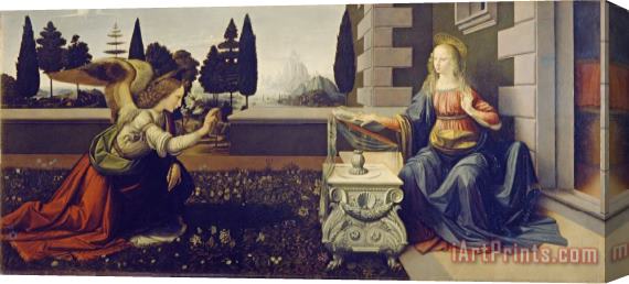 Leonardo da Vinci The Annunciation Stretched Canvas Print / Canvas Art