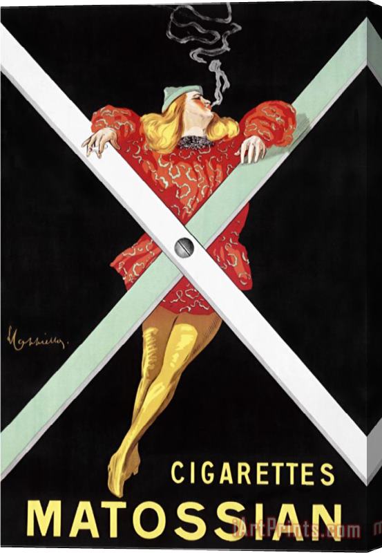 Leonetto Cappiello Cigarettes Matossian Stretched Canvas Print / Canvas Art