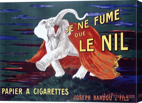 Leonetto Cappiello Je Ne Fume Le Nil Papier a Cigarettes Stretched Canvas Print / Canvas Art