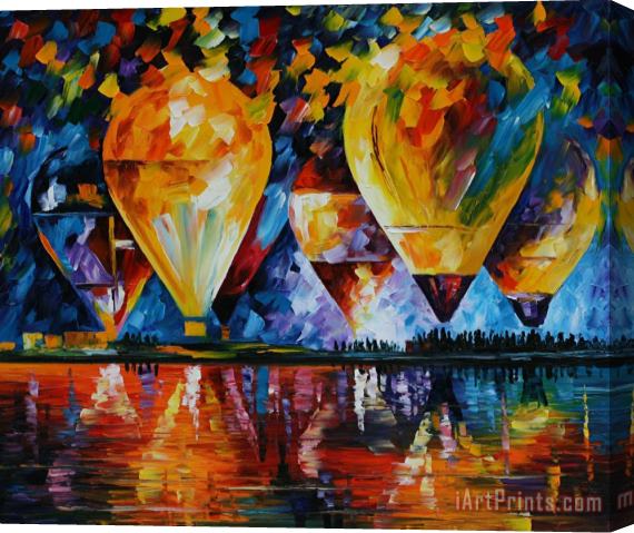 Leonid Afremov Air Festival Stretched Canvas Print / Canvas Art