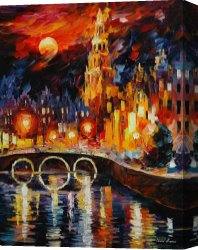 New Amsterdam: Palisades Canvas Prints - Amsterdam's Magic by Leonid Afremov