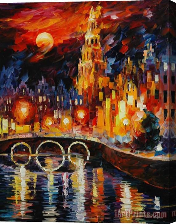 Leonid Afremov Amsterdam's Magic Stretched Canvas Painting / Canvas Art