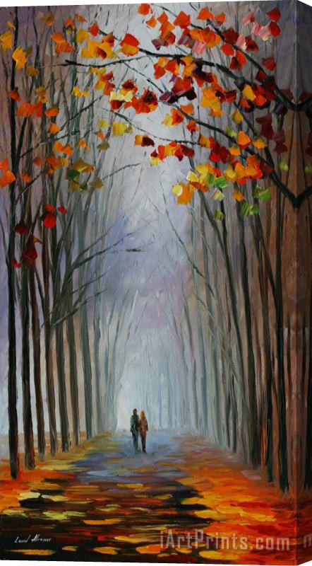 Leonid Afremov Autumn Fog Stretched Canvas Painting / Canvas Art